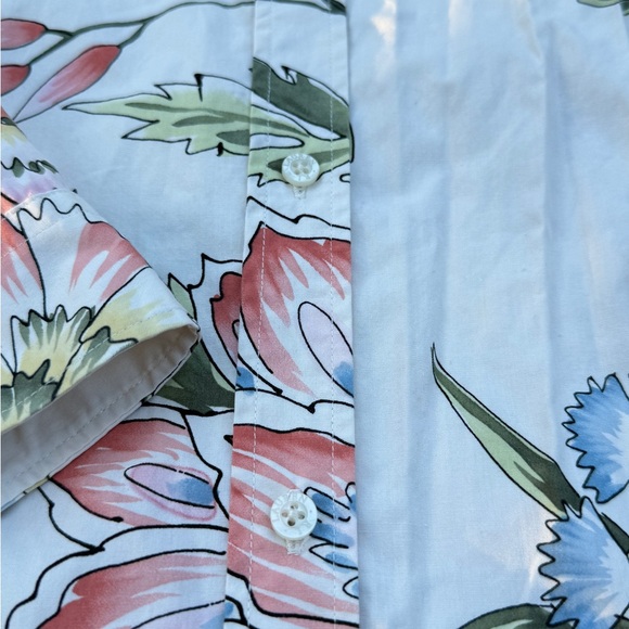 Gorgeous Ralph Lauren Floral cream Casual Shirt size M - Picture 5 of 12